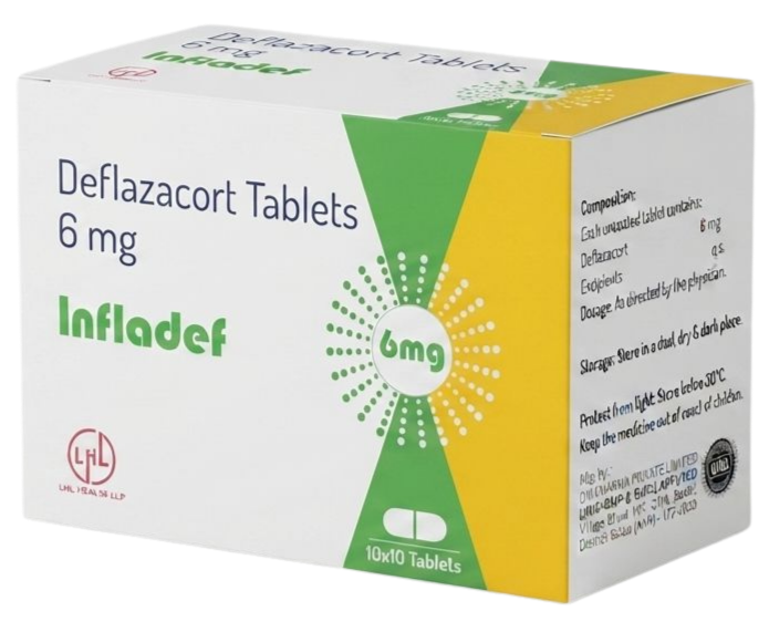 Deflazcort Tablets Infladef pharmaceutical product